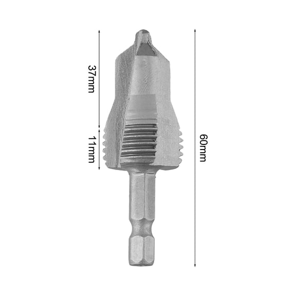 3-in-1 Thread Drill Bit for Pipe Repair, HSS Tapping Drilling Expander with Hex Shank for Water PPR Pipe, 20mm 25mm 32mm