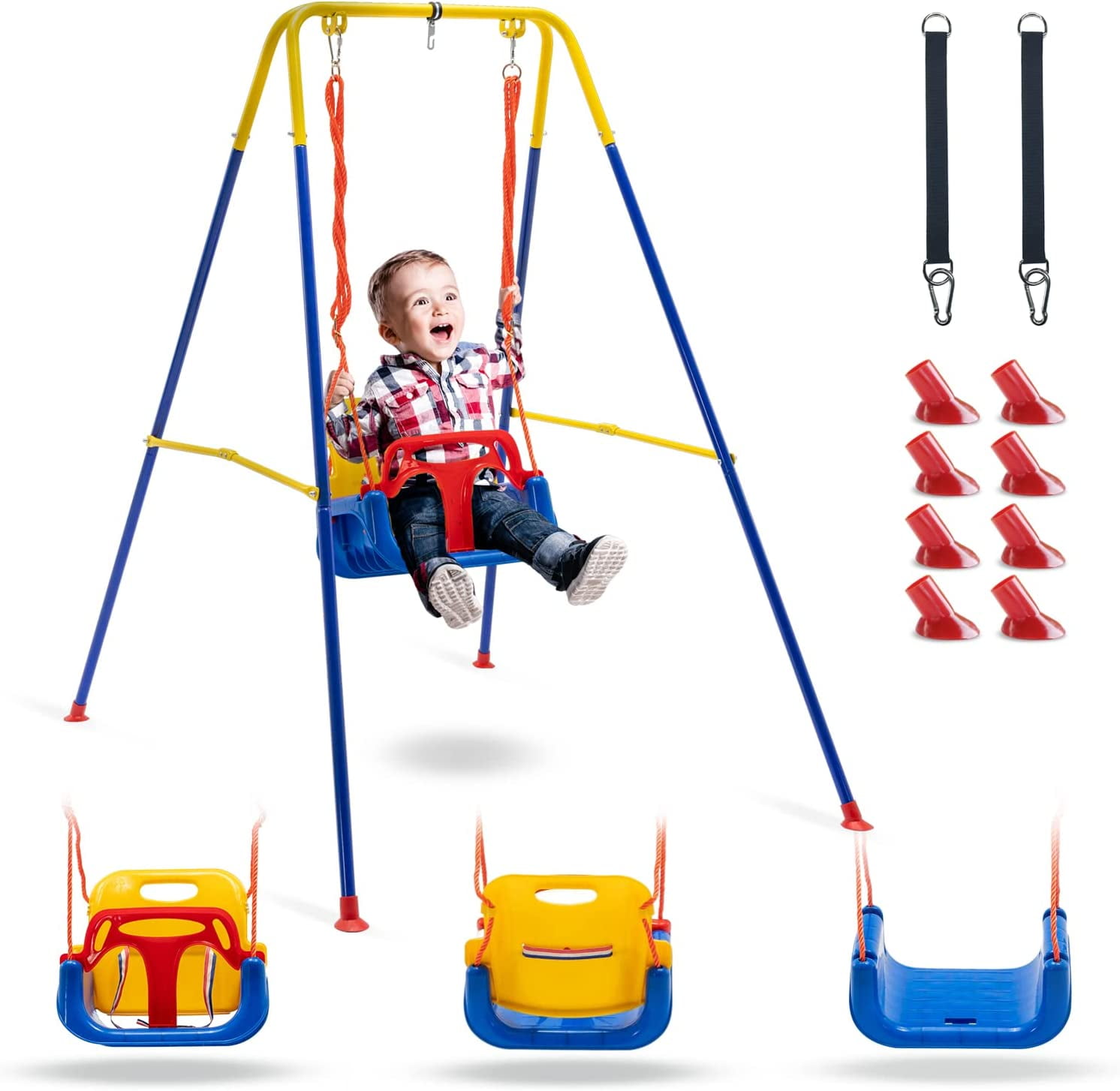 3in1 Toddler Swing Set, Wanan Indoor Swings for Toddlers, Swings for
