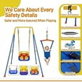 thumbnail image 1 of 2 in 1 Baby Jumper and Bouncer, Baby Swing Outdoor, Toddler Swing Sets for Kids Age 1-3,Blue, 1 of 6