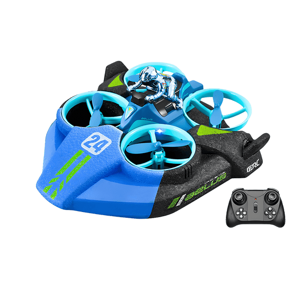 3 in 1 Transformable RC Drone Hovercraft Amphibious Vehicle 2.4G Remote Control Age 14+