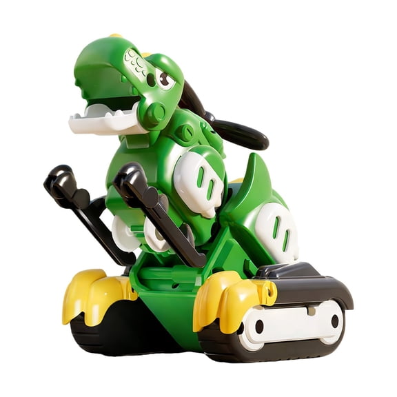 3-in-1 Transforming Dinosaur Car Toy, Auto Morphing Robot Vehicle with Sturdy Materials, Collision Activated Figure Toy for Boys Girls, Birthday Gift and Action Play