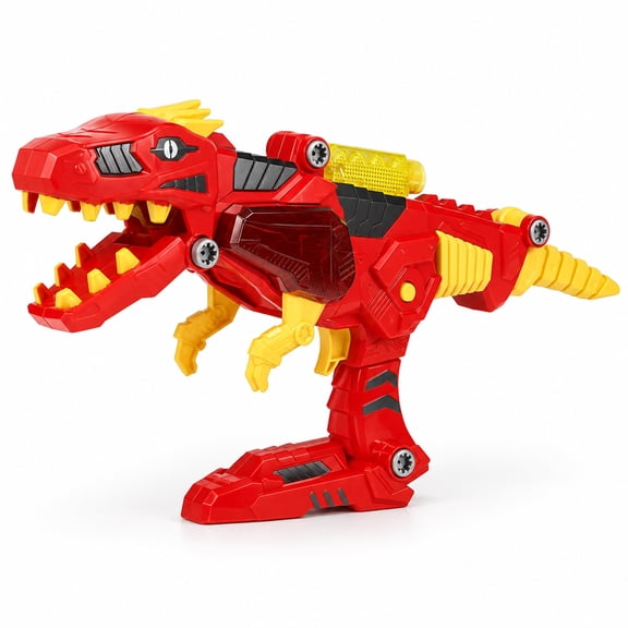 3-in-1 Transforming T-Rex Dinosaur Role-Play Toy with Lights and Sounds, Red