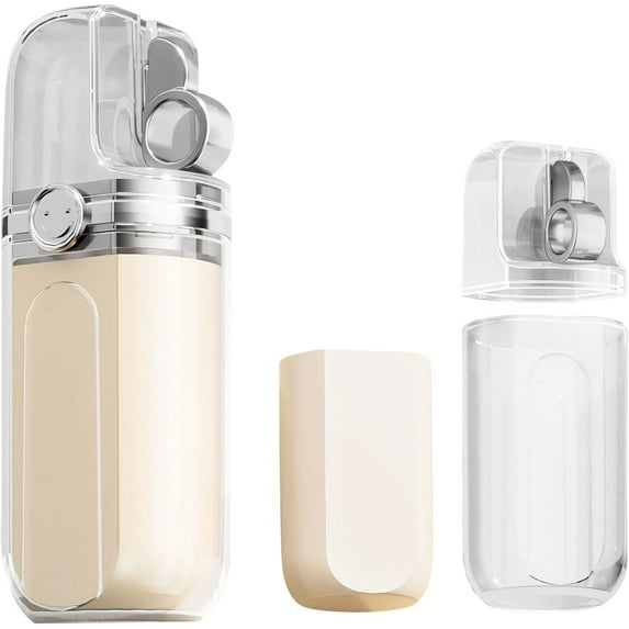 3-in-1 Travel Toothbrush Case Holder - Portable Toothbrush & Toothpaste Cover Container for Camping, School, Business Trips, Bathroom Storage (Compact & Lightweight)