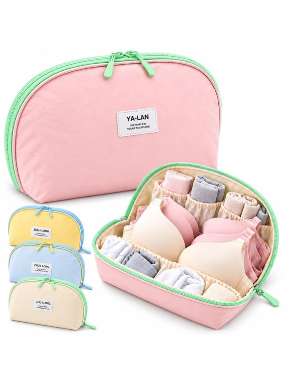 3 in 1 Travel Underwear Organizer Lingerie Bag Bra Panties Socks Storage