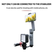 3 in 1 Triple Hot Shoe Mount Adapter Extension Bracket Holder Microphone Stand