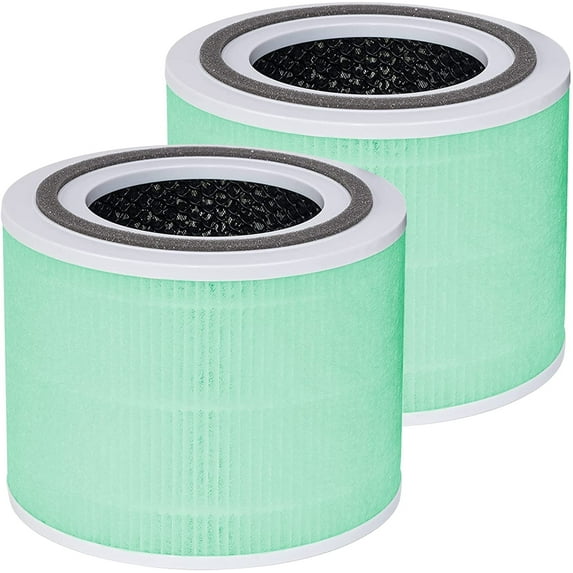 3 in 1 Ture HEPA Filter Replacement for Levoit Core 300 Air Purifier, 2 Pack
