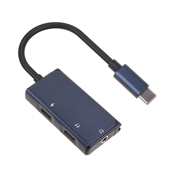 3 in 1 Type-C USB C PD Charging Port to 3.5mm Port and 60W Fast Charging Dongle Cable Cord for Pad Laptop