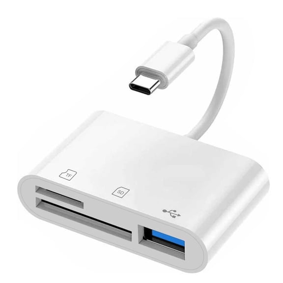 3-in-1 USB-C Adapter Compatible With S23/S24/S25/S26 Plus, Ultra, FE, Edge - Card Reader MicroSD Slot TYPE-C