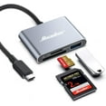 thumbnail image 1 of 3-in-1 USB-C SD Card Reader Supports 2TB SD/TF Cards with USB 2.0 Port Compatible for Android Phones Tablets Laptops & iPhone 15 16 17 Portable Memory Reader Photo/Video Transfer, 1 of 2