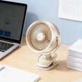thumbnail image 1 of 3-in-1 USB Rechargeable Clip-on, Stand, Wall-Mountable Fan, 3-Speed Adjustable Airflow for Office, Home, RV, 360° Rotation, Quiet Fan for Outdoor Travel and Camping, 1 of 7