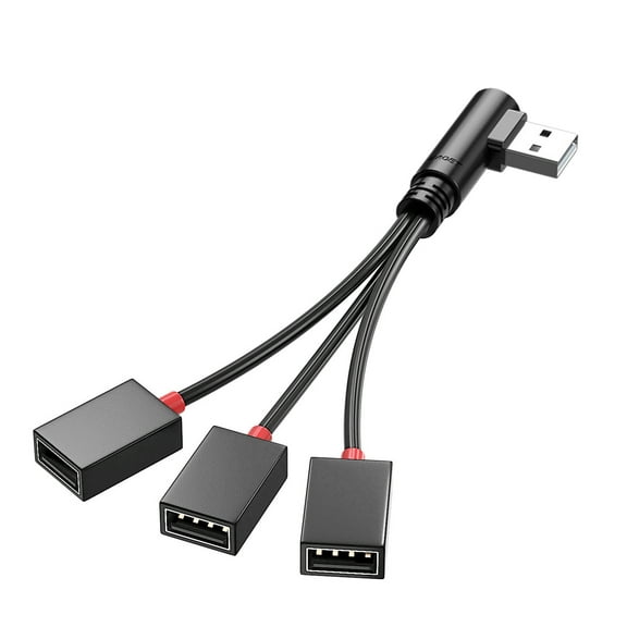 3 in 1 USB Splitter Cable, USB Power Splitter 1 Male to 3 Female USB 2.0 Adapter 1 to 3 USB Splitter USB Extension Cable