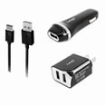 thumbnail image 1 of 3-in-1 USB Type C Chargers Bundle for BLU Vivo XL, Vivo 5, Vivo 6, Pure XR (Black) - 2.1Ah Car Charger + Home Charger Adapter + USB Charging Cable, 1 of 5