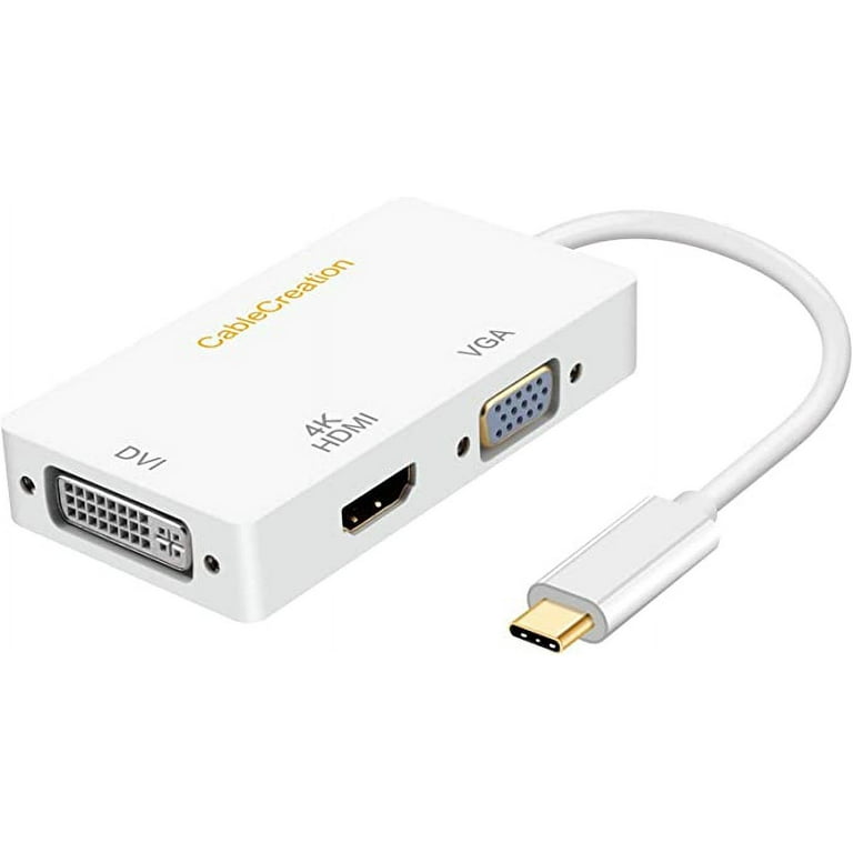 in USB Type C Male to DVI HDMI 4K VGA Female Adapter