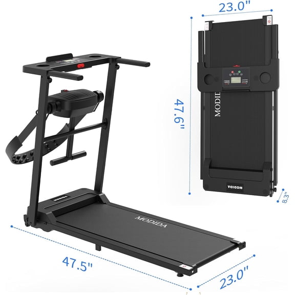 3-in-1 Under Desk Treadmill with Handle | Foldable Walking Pad for Home Office | 1.5HP Quiet Motor, 220LBS Capacity