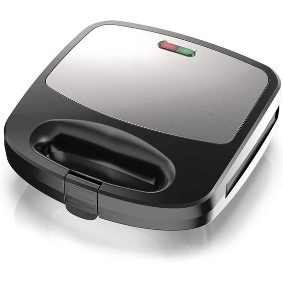 3-in-1 Waffle Iron, WM2000SD, Grill and Sandwich Press, Non-Stick Removable Plates, Space Saving Compact Design