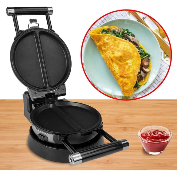3-in-1 Waffle, Omelet, Egg Waffle Maker - Silver-3