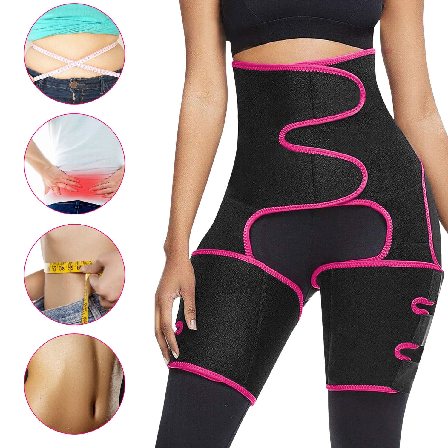 Waist trainer with thigh trimmer plus size hotsell