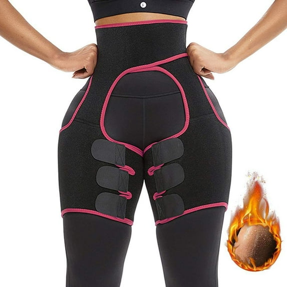 3 in 1 Waist Trainer Cincher Thigh Trimmer Sweat Belt Yoga Shapewear Gym Body Shaper