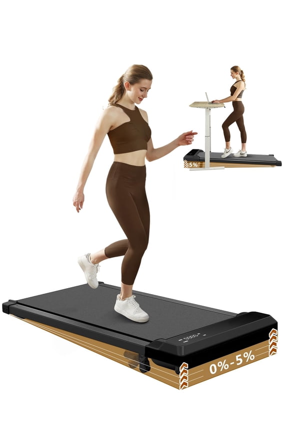 3-in-1 Walking Pad Treadmill with Incline, 2.5 HP Under Desk Portable Treadmill for Home Office, 265 LBS Capacity for Walking and Jogging, Compact with Remote Control