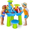 thumbnail image 1 of 3-in-1 Water Sand Table Outside Toys for Toddlers, Summer Outdoor Beach Backyard Toys Water Table for Kids Todllers 3-5, Activity Sensory Tables Birthday Gifts for Boys Girls, 1 of 14