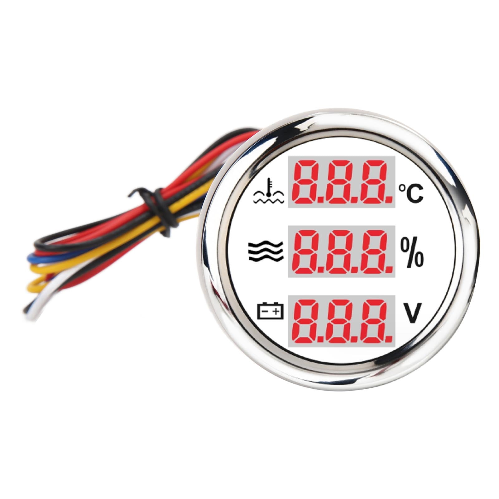 3 in 1 Water Temperature Gauge Water Level Voltage Multifunctional