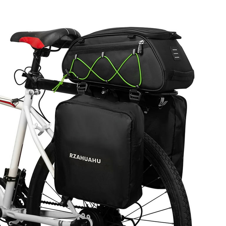 3-in-1 Waterproof Bike Rack Bag - Bicycle Rear Seat Trunk