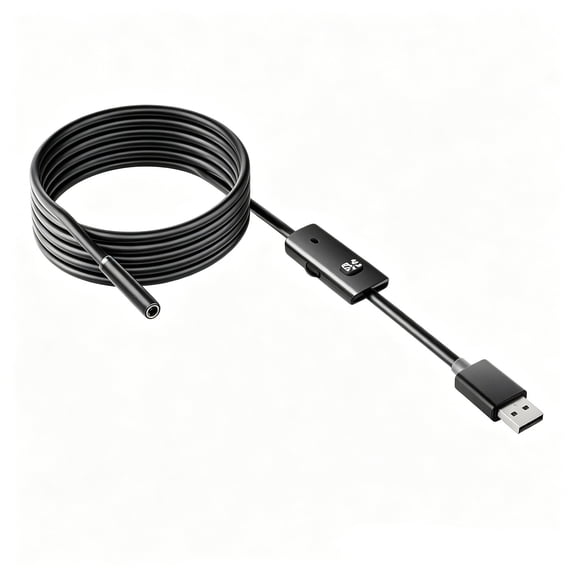3-in-1 Waterproof Borescope Camera, HD Inspection Snake Lens with Adjustable LED Lights, Flexible Endoscope for Phone, Industrial Observation Tool for Plumbing, Automotive, and HVAC Diagnostics