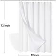 thumbnail image 1 of 3-in-1 White Waffle Shower Curtain Set, Waterproof Fabric Modern Shower Curtain with PEVA Liner & 12 Stainless Steel Double-Sided Hooks, Hotel Style Bathroom Decor, 72 x 72, 1 of 4