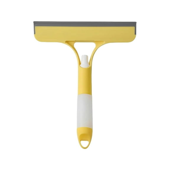 3 in 1 Window Cleaning Scraper, 3 in 1 Squeegee for Window Cleaning with Spray, Recyclable Silicone Window Squeegee Kit Yellow 1PCS