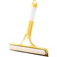 thumbnail image 1 of 3 in 1 Window Cleaning Scraper,Spray WindowSqueegee Cleaner Tool with SprayBottle, for Car, Home, Kitchen Window(Yellow), 1 of 11