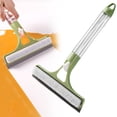 thumbnail image 1 of 3-in-1 Window Cleaning Tool with Built-in Spray Bottle - All Glass Surfaces Squeegee, Scraper & Scrubber for Windows, Cars, Showers & Mirrors (light green), 1 of 6