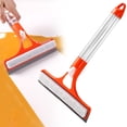 thumbnail image 1 of 3-in-1 Window Cleaning Tool with Built-in Spray Bottle - All Glass Surfaces Squeegee, Scraper & Scrubber for Windows, Cars, Showers & Mirrors (red), 1 of 5