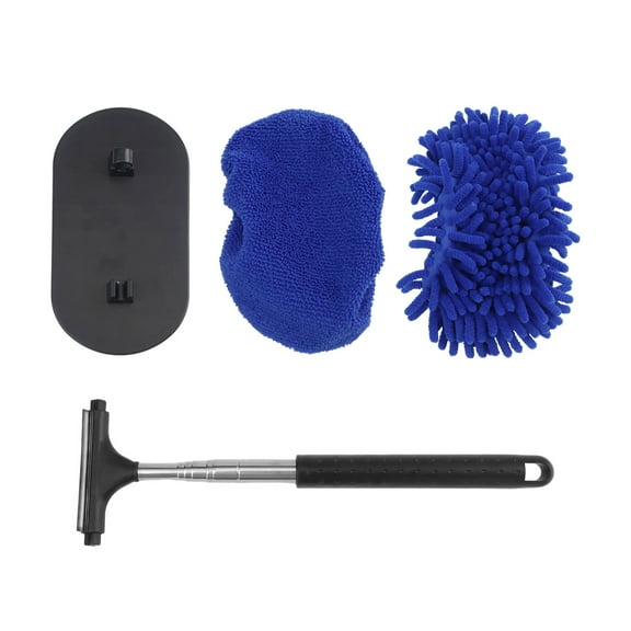 3 in 1 Windshield Cleaner Tool Washable Microfiber Pad Interior Exterior Dusting