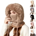 thumbnail image 1 of 3-in-1 Winter Balaclava, 2025 New Knitted Hat, Multifunctional Scarf Hat for Outdoor Sports, Cozy Ski Mask for Women, 1 of 7