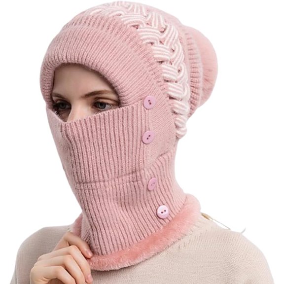 3-in-1 Winter Hat with Scarf & Mask, Cold Protection