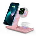 thumbnail image 1 of 3-in-1 Wireless Charger, 15W Fast Wireless Charger, Foldable & Portable Design Wireless Charging Station for iPhone & Samsung Phone & iWatch & AirPods Series, 1 of 9