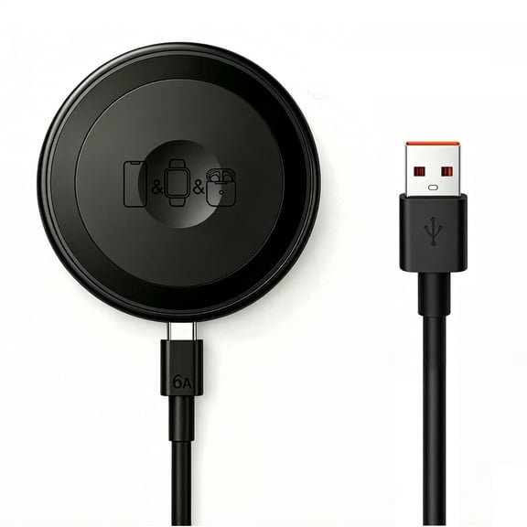 3-in-1 Wireless Charger Compatible with iPhone Apple Watches,Airpods Magsafe,Lightweight, Split Design Fast charger,Black