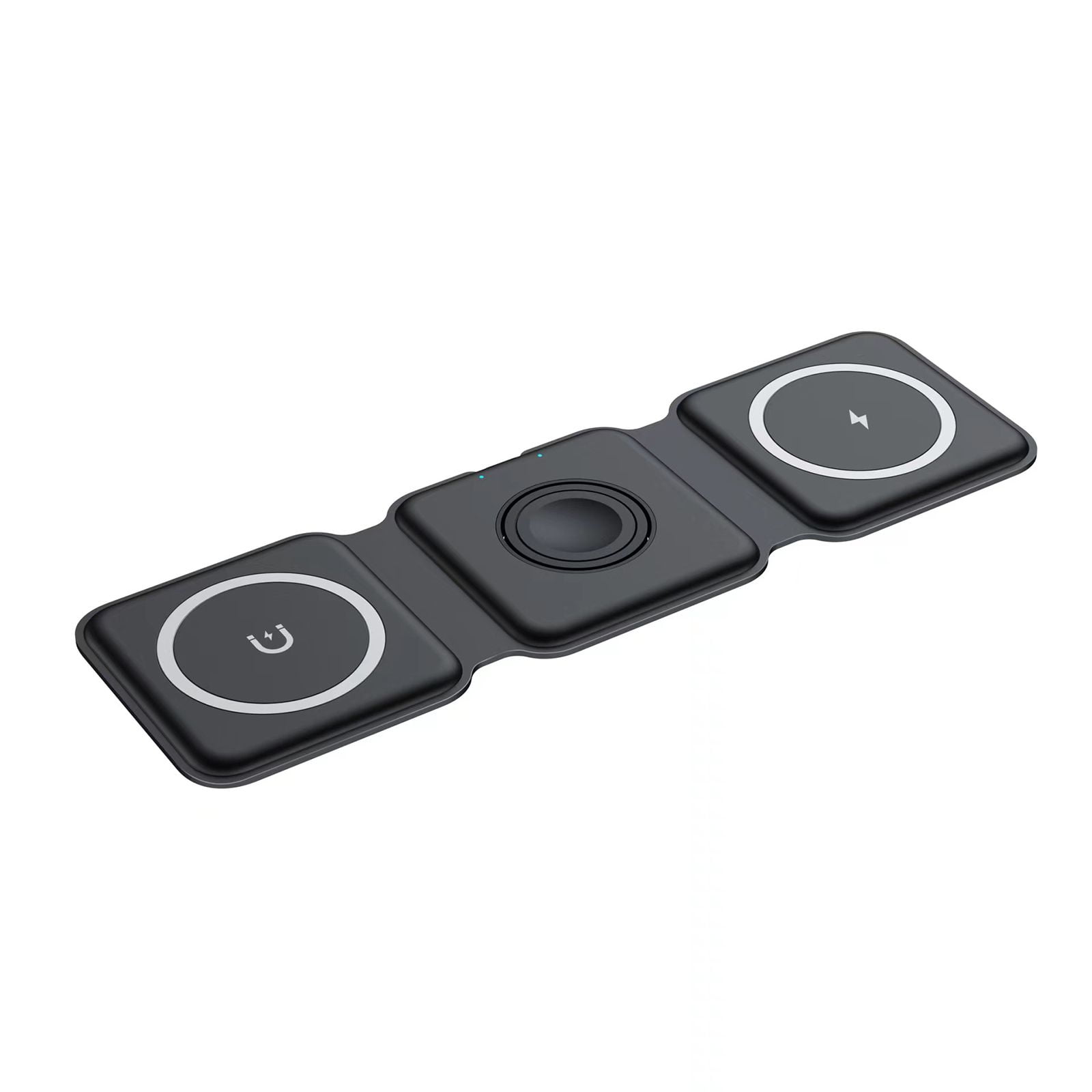 3-in-1 Wireless Charger Multifunctional Foldable Magnetic Travel Charger for Apple Watch Series1-9/SE/Ultra1`2, iPhone 17/16/15/14/13/12/11 Series & AirPods Portable On the Go
