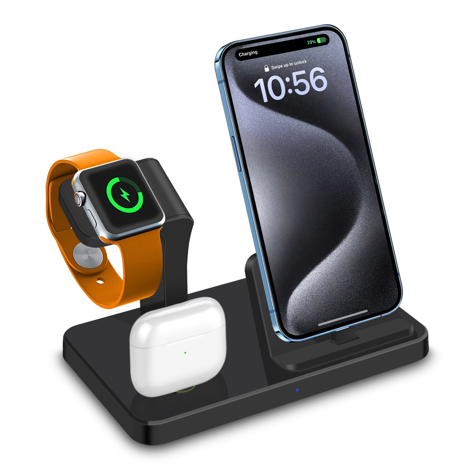 3 in 1 Wireless Charger Stand 15W Wireless Fast Charging Station for ...