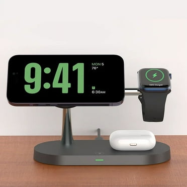 3 in 1 Wireless Charger Stand Magnetic For iPhone 12 13 14 15 Fast Charging Station for Apple Watch 9 8 7 6 5 for airpods 2 3 Pro