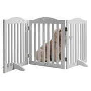 3-in-1 Wooden Pet Gate, Freestanding, Room Divider & Playpen, Z-Shape Support, Zero Assembly