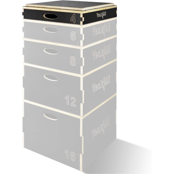 3 in 1 Wooden Plyo Box, Plyometric Box Platform for Jump Training, Jump Boxes for Home Gym Exercise and Outdoor Workout