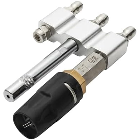 3-in-1 shooter tip M5 Long Reach Soap Twist Nozzle 0 to 60 spray pattern, for use with Pressure Washer 3-7 GPM, Adjustable Downstream Soft Wash Nozzle$$Tools