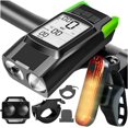 thumbnail image 1 of 3-in-1Multi Functional Bike Light 800 lumens Nighttime Speedometer, Horn, Lights, Bike Light Speedometer, Waterproof Bike Headlight and taillight Set, Bike Accessories,Bike Speedometer, 1 of 6