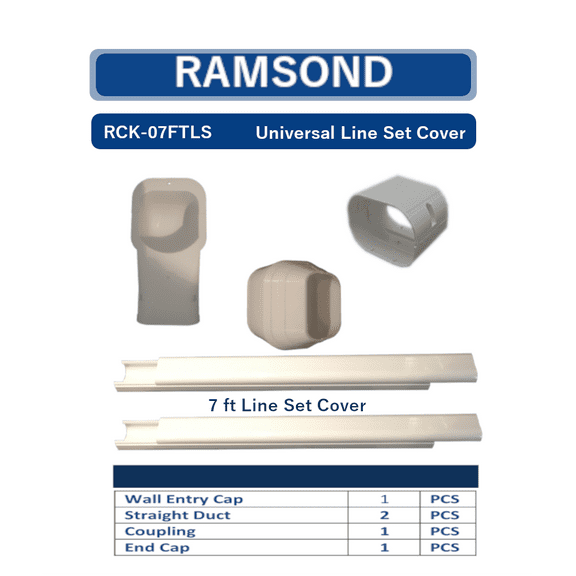 3 in. 2.5 in. 7 .5 ft. Universal Line Set Cover Kit for Ductless Mini-Split