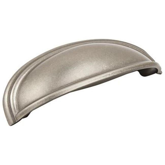 Weathered Nickel Traditional Cup Pull with Mounting Hardware