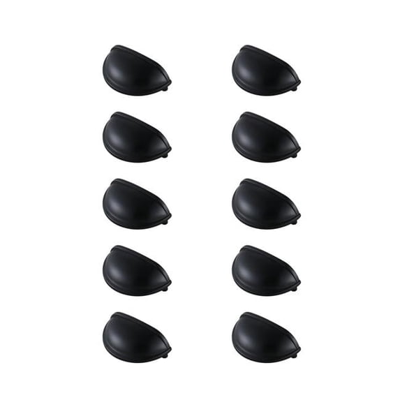 3 in. Atticus Multipack Center To Center Cup Bar Pull, Matte Black - Pack of 10
