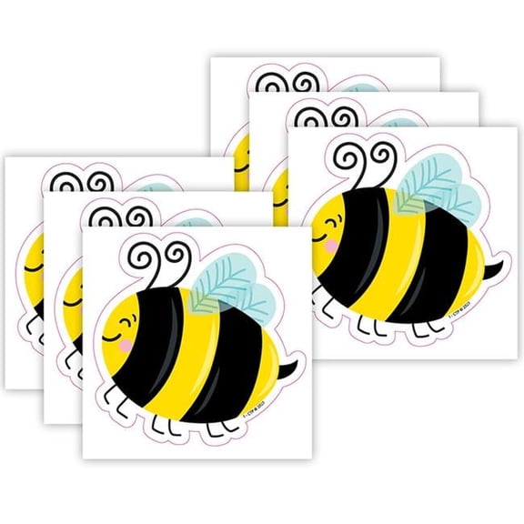 3 in. Bees Designer Cutouts, Pack of 6