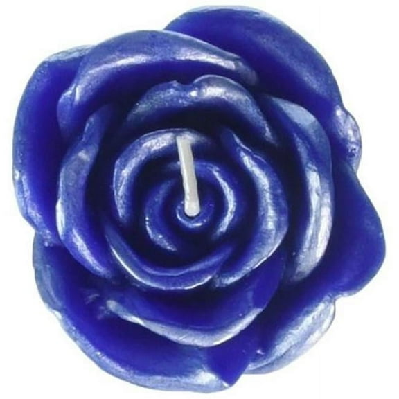 3 in. Blue Rose Floating Candles -12pc-Box