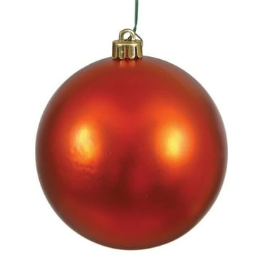 3 in. Burnish Orange Matte Ball Christmas Ornament - 32 Per Box